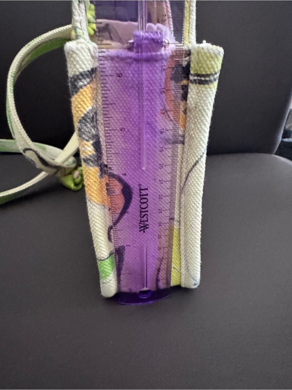 Vince Camuto Canvas Citrus Print Crossbody in Green and Yellow - Picture 5 of 9